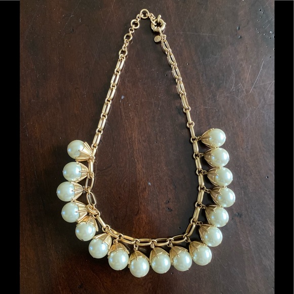 J. Crew Gold and Pearl Statement Necklace - Picture 6 of 6